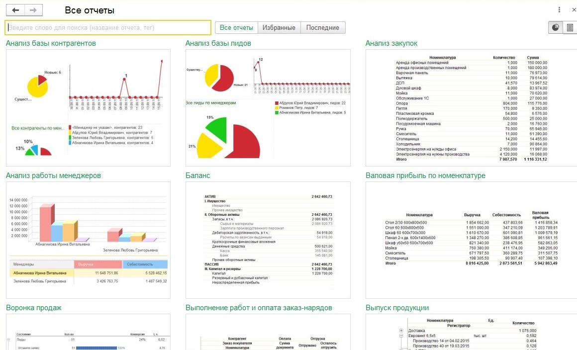 отчет по продажам в 1С УНФ